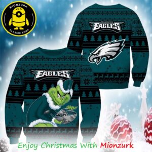 Philadelphia Eagles Football NFL Grinch Xmas 2025 Ugly Sweater