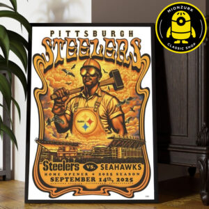 Pittsburgh Steelers 2025 Vs Seattle Seahawks Gameday Poster Home Opener 2025 Season At Acrisure Stadium In Pittsburgh Pennsylvania On September 14 2025 House Decor Poster Canvas