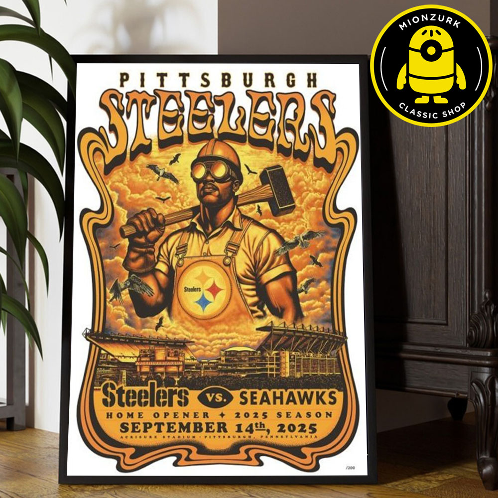 Pittsburgh Steelers 2025 Vs Seattle Seahawks Gameday Poster Home Opener 2025 Season At Acrisure Stadium In Pittsburgh Pennsylvania On September 14 2025 House Decor Poster Canvas