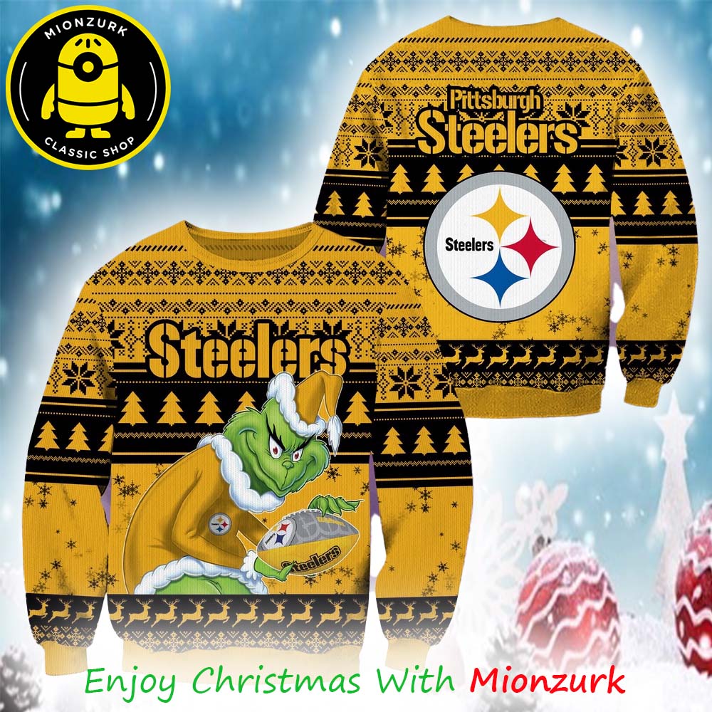Pittsburgh Steelers Football NFL Grinch Christmas 2025 Ugly Sweater For Men And Woman