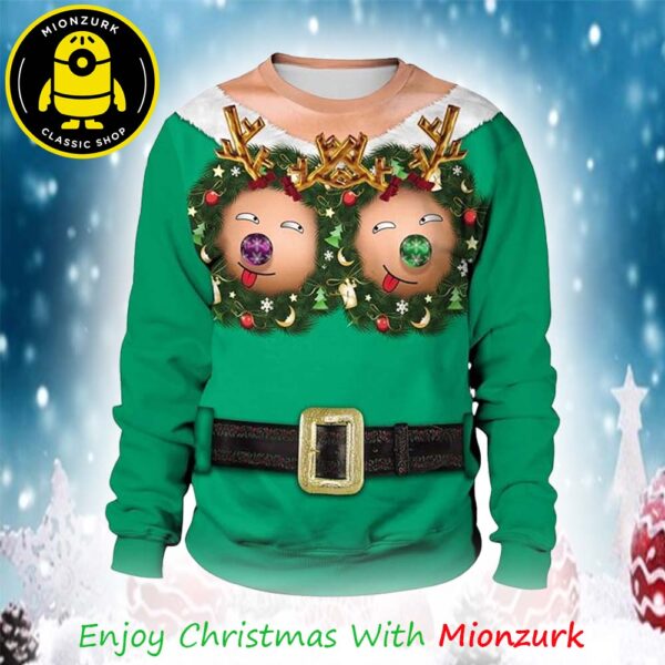 Reindeer Funny Matching Cover Elf 2025 Ugly Christmas For Family