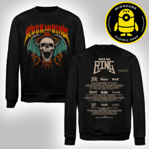 Rock Am Ring Festival 2025 Merch Bat Skull Line Up At Nurburgring On June 6 To 8 2025 Unisex Sweatshirt
