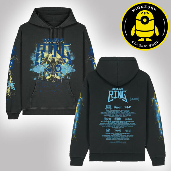 Rock Am Ring Festival 2025 Merch Vintage Line Up At Nurburgring On June 6 To 8 2025 Unisex Hoodie