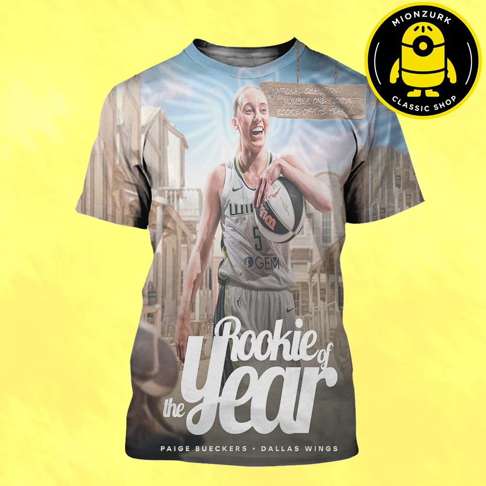 Rookie Of The Year 2025 WNBA  Are Paige Bueckers Dallas Wings All Over Print Shirt
