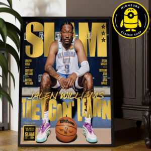 SLAM 258 Gold Metal Poster Jalen Williams They Gon Learn Oklahoma City Thunder NBA 2025 Home Decor Poster Canvas