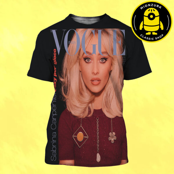 Sabrina Carpenter X Vogue Italia Sexy Per Gioco All Over Print Shirt