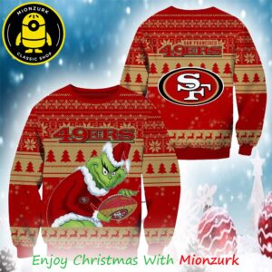 San Francisco 49ers Football Grinch NFL 2025 Ugly Sweater