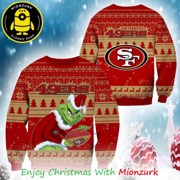 San Francisco 49ers Football Grinch NFL 2025 Ugly Sweater