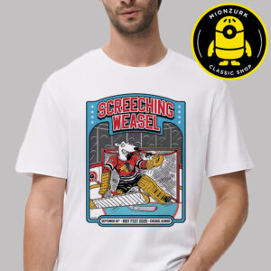 Screeching Weasel Event Poster In Chicago IL At Riot Fest 2025 On September 21st The Chicago Blackhawks Cover Artwork Unisex T-Shirt