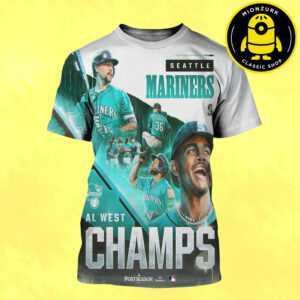 Seattle Mariners Are 2025 AL West Champs MLB Postseason All Over Print Shirt