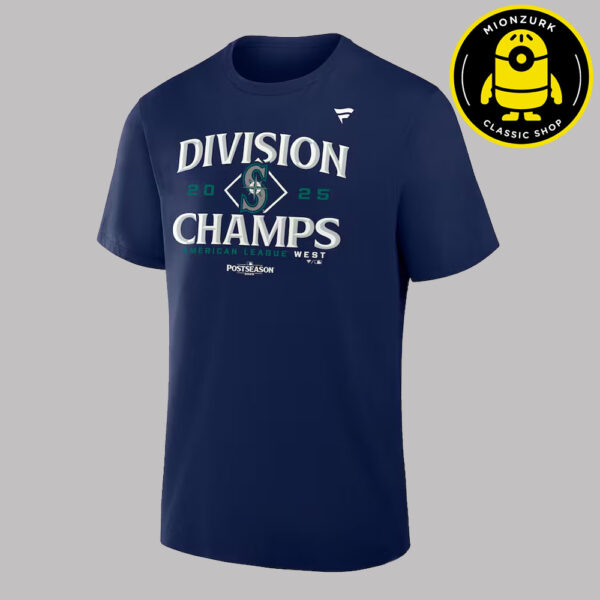 Seattle Mariners Are 2025 AL West Division Champions MLB Locker Room Unisex T-Shirt