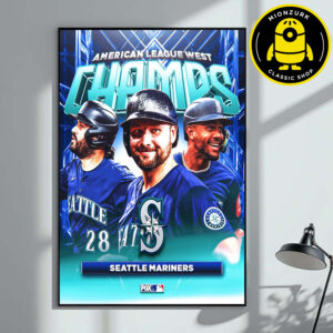 Seattle Mariners Are 2025 American League West Champions MLB Postseason Home Decor Poster Canvas