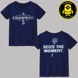Seattle Mariners Are AL West Division Champions 2025 Seize The Moment MLB Two Sided Unisex T-Shirt