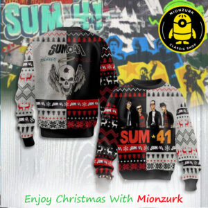 Sum 41 X Heaven Hell 2025 Ugly Christmas Sweater Gift For Fan