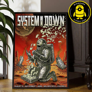 System Of A Down Event Poster At Soldier Field In Chicago IL On August 31 And September 1 2025 Home Decor Poster Canvas