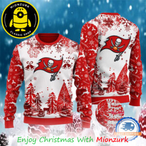 Tampa Bay Buccaneers Logo Football Team NFL Special Xmas Tree 2025 Ugly Sweater For Family