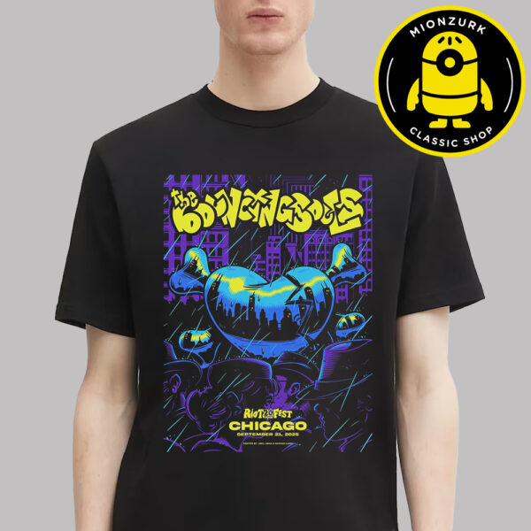 The Bouncing Souls Fest Poster In Chicago IL At Riot 20 Year Fest On September 21 2025 Unisex T-Shirt