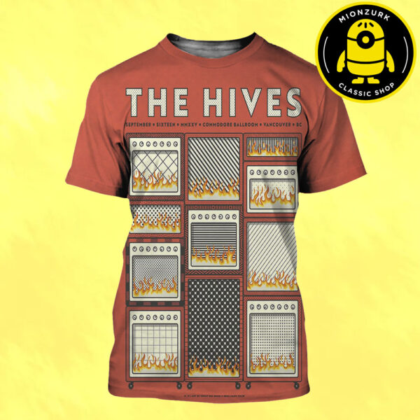 The Hives Event Poster In Vancouver BC At Commodore Ballroom On September 16th 2025 All Over Print Shirt