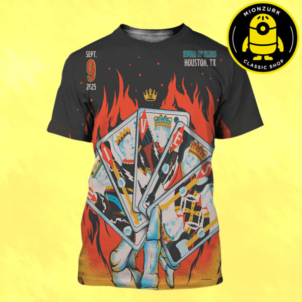 The Hives Tonight Poster In Houston TX At House Of Blues On September 9th 2025 The Playing Cards Artwork All Over Print Shirt