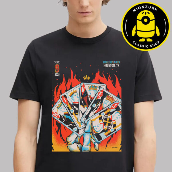 The Hives Tonight Poster In Houston TX At House Of Blues On September 9th 2025 The Playing Cards Artwork Unisex T-Shirt