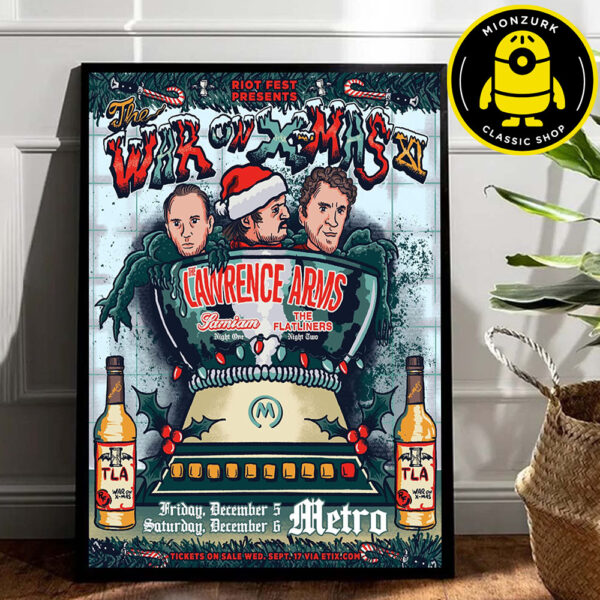 The Lawrence Arms Event Poster The War On Xmas XI At Metro In Chicago On December 5 And 6 2025 Home Decor Poster Canvas