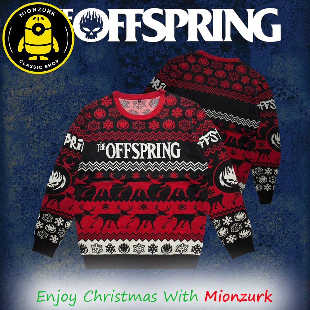 The Offspring Black And Red And Logo Christmas 2025 Ugly Sweater