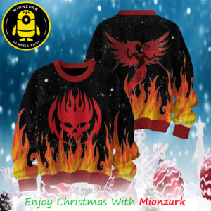 The Offspring Logo On Fire  2025 Ugly Christmas Sweater Gift For Holiday