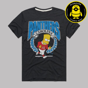 The Simpsons Bart x Carolina Panthers NFL 2025 Unisex T-Shirt