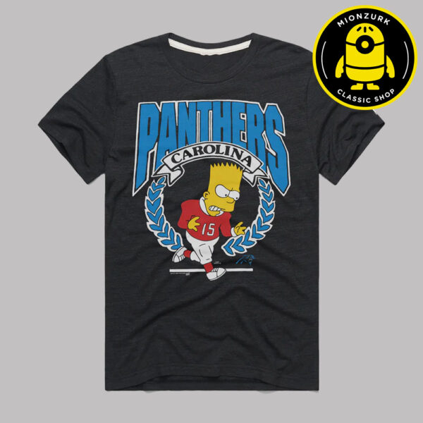 The Simpsons Bart x Carolina Panthers NFL 2025 Unisex T-Shirt