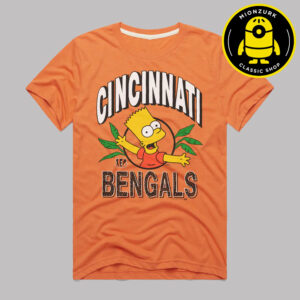 The Simpsons Bart x Cincinnati Bengals Jungle NFL 2025 Unisex T-Shirt