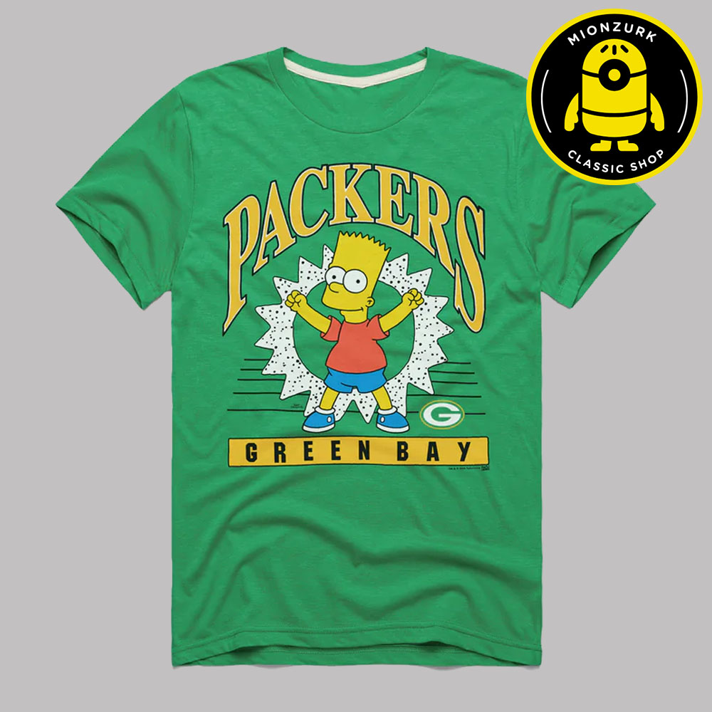 The Simpsons Bart x Green Bay Packers NFL 2025 Unisex T-Shirt