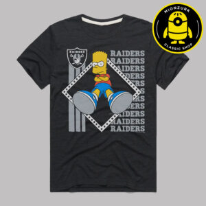 The Simpsons Bart x Las Vegas Raiders NFL 2025 Unisex T-Shirt