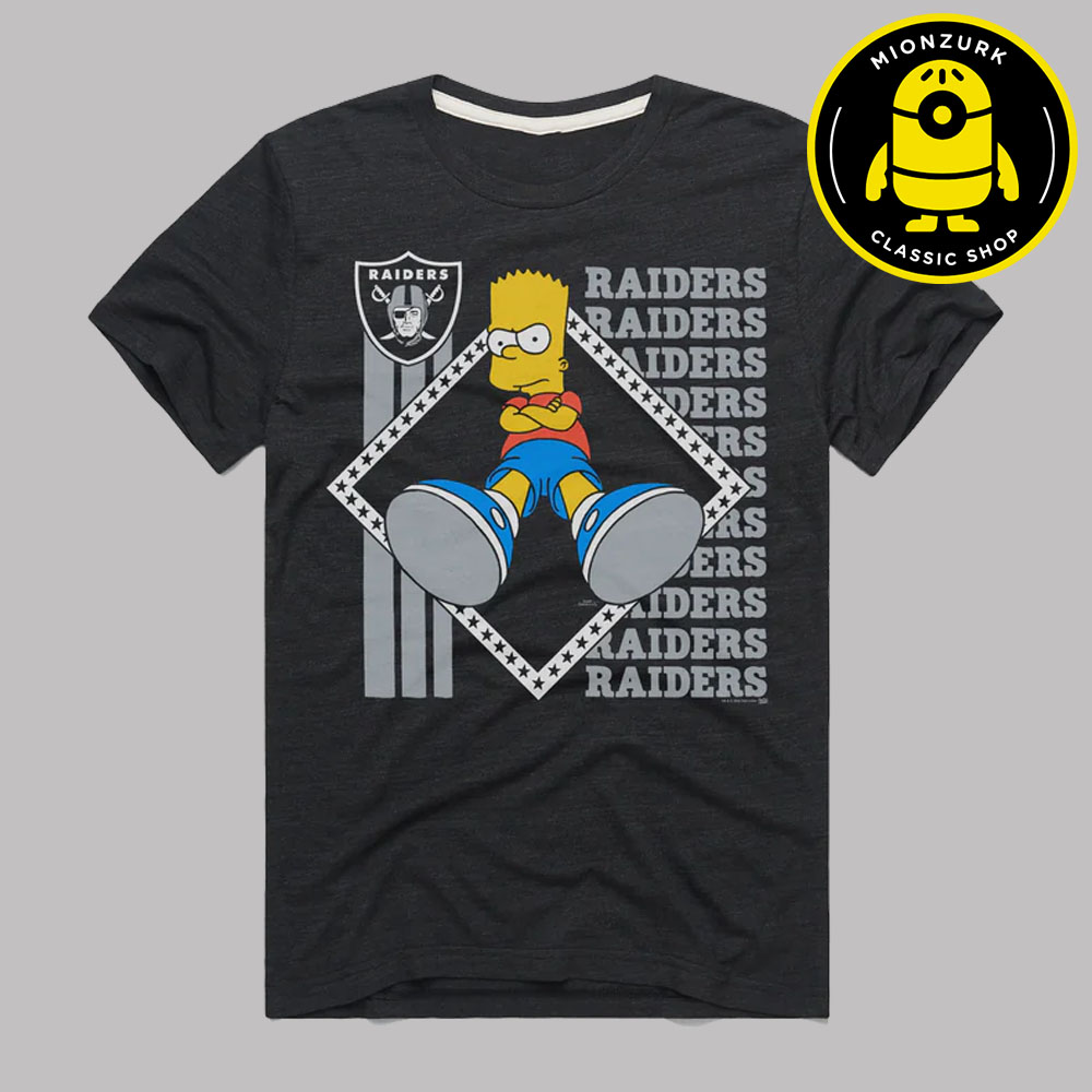 The Simpsons Bart x Las Vegas Raiders NFL 2025 Unisex T-Shirt