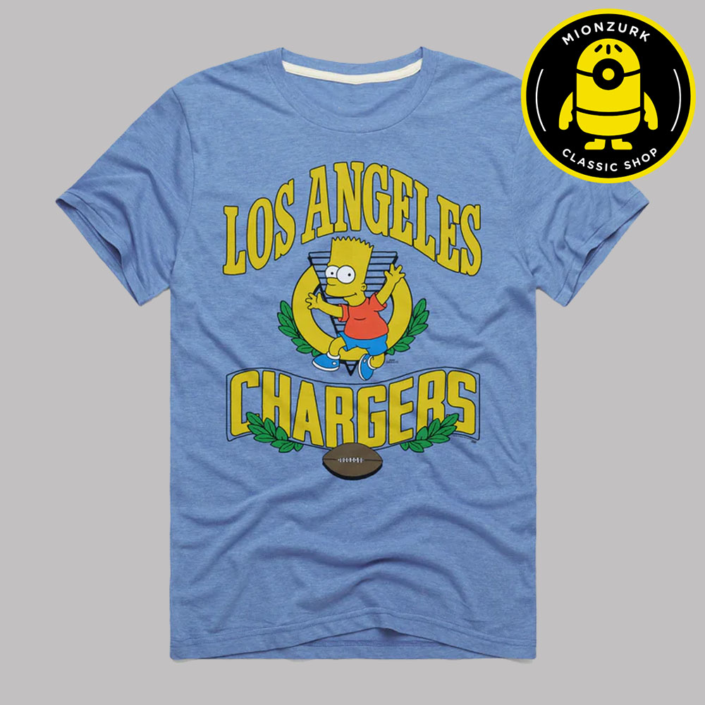 The Simpsons Bart x Los Angeles Chargers NFL 2025 Unisex T-Shirt