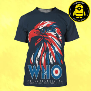 The Who Merch Poster In Philadelphia PA At Wells Fargo Center On August 21 2025 All Over Print Shirt