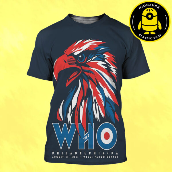 The Who Merch Poster In Philadelphia PA At Wells Fargo Center On August 21 2025 All Over Print Shirt
