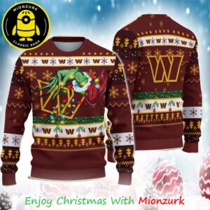 Washington Commanders Special Grinch’s Hand Football NFL 2025 Ugly Sweater