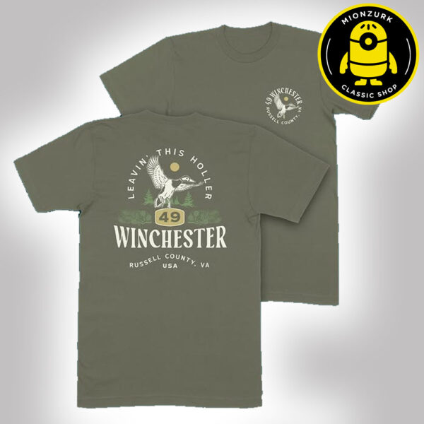 49 Winchester Euro Tour 2025 Merch Tee Leavin This Holler Green Duck Two Sided Unisex T-Shirt