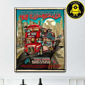 49 Winchester UK And Euro Tour 2025 Merch Poster Welcome To The Holler Signed Home Decor Poster Canvas