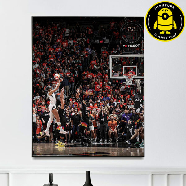 A’ja Wilson Las Vegas Aces Dropping Buckets Poster – WNBA Finals 2025 Game 3 Win Over Phoenix Mercury Home Decor Poster Canvas