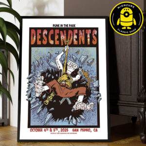Descendents Punk In The Park 2025 Festival Poster In San Pedro CA Berth 46 On October 4th And 5th 2025 Home Decor Poster Canvas