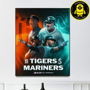 Detroit Tigers Versus Seattle Mariners MLB ALDS 2025 Matchup Home Decor Poster Canvas