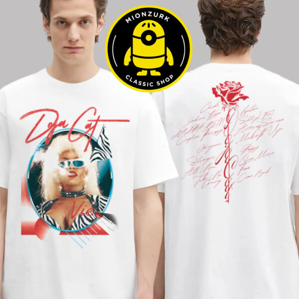 Doja Cat Merch Tee Official Tracklist 2025 The Rose Two Sided Unisex T-Shirt