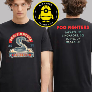 Foo Fighters Tokyo 2025 Merch Tee Matchbox Cobra Live In 2025 Tour Schedule Two Sided Unisex T-Shirt