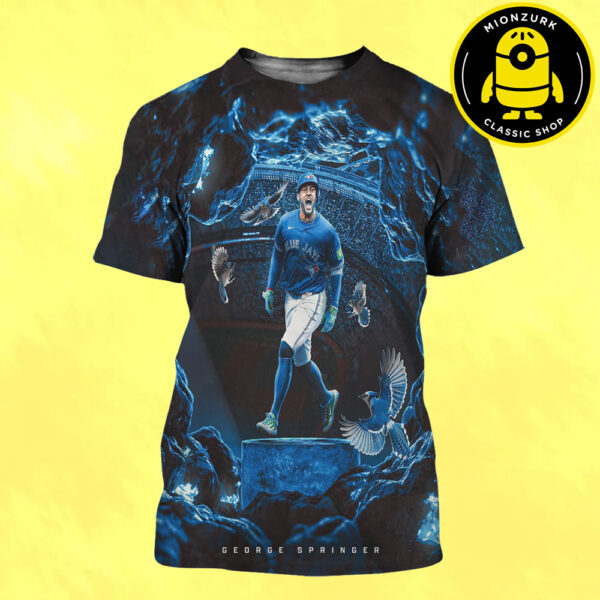 George Springer Toronto Blue Jays Reach Home Run On The First Pitch On 2025 ALCS MLB All Over Print Shirt