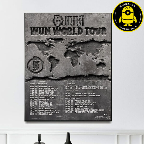 Gunna Wun World Tour 2025 2026 Schedule Home Decor Poster Canvas