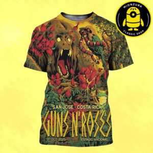 Guns N Roses Event Poster Latin America Leg Of The Tour In San Jose Costa Rica At Estadio Nacional On October 1 2025 All Over Print Shirt