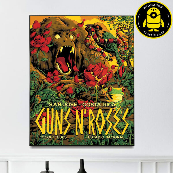 Guns N Roses Event Poster Latin America Leg Of The Tour In San Jose Costa Rica At Estadio Nacional On October 1 2025 Home Decor Poster Canvas