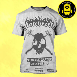 Hatebreed Event Poster In Manchester UK At Star And Garter Manchester On October 14th 2025 All Over Print Shirt
