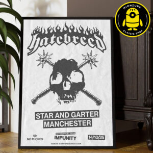 Hatebreed Event Poster In Manchester UK At Star And Garter Manchester On October 14th 2025 Home Decor Poster Canvas